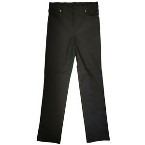 Frank Lyman Slim Straight Leg High Rise Black Stretch Twill Jeans - Sz 10